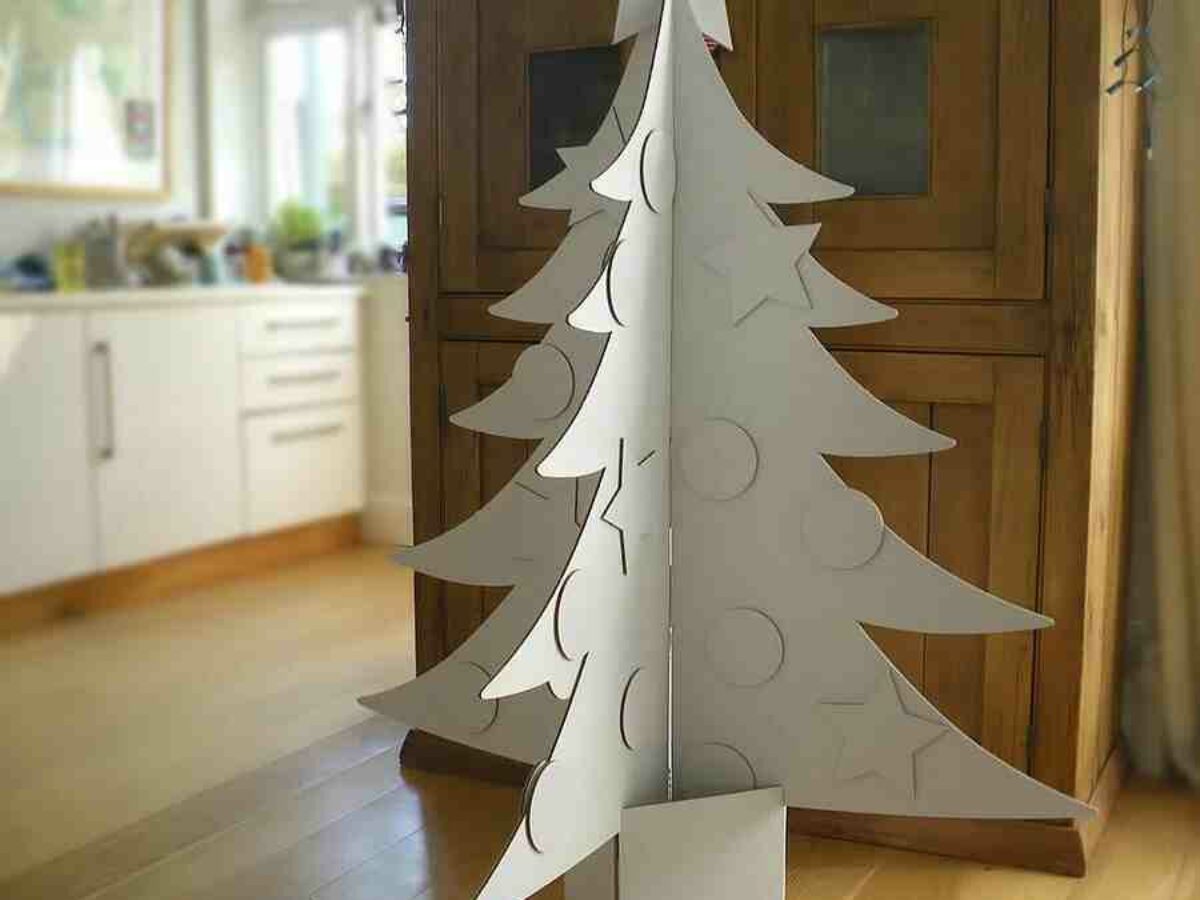 Sapin De Noël En Carton 1 Mètre à Décorer Soi-même - Fabrication Française - éco-responsable Et Réutilisable