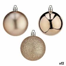 Lot de boules de Noël Ø 6 cm Argenté Plastique