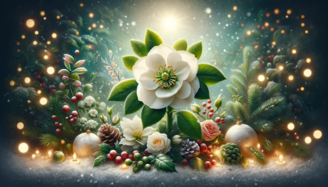 Rose-de-noel la rose de Noël