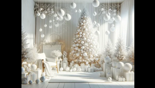 boules de noel blanches