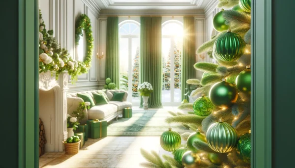 boules de noel vertes