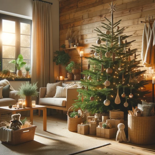 Sapin de Noël dans chalet Sapin de Noël dans chalet